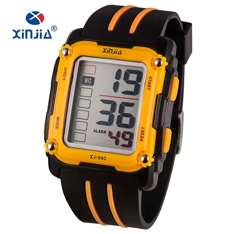 Модные цифровые электронные спортивные часы с будильником датой