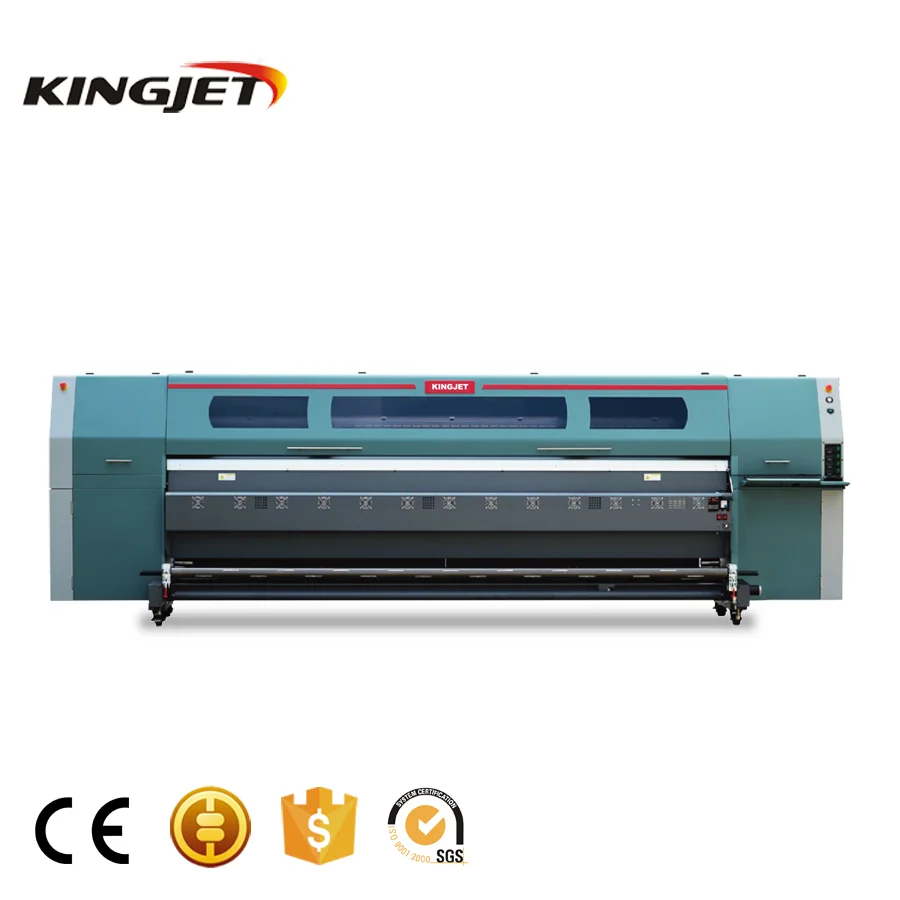 Kingjet KJ-320SG 248sqm/h 3.2m wide spectra starfire 1024 print head outdoor flex banner large format solvent printer for sale