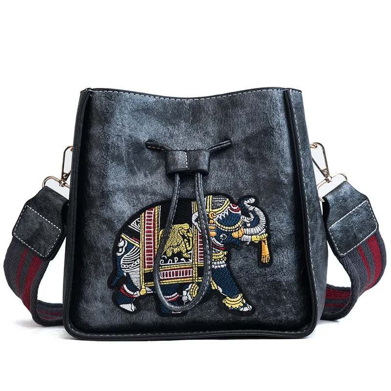 New Design Wholesale Popular Leather Bucket Shoulder Lady Bag