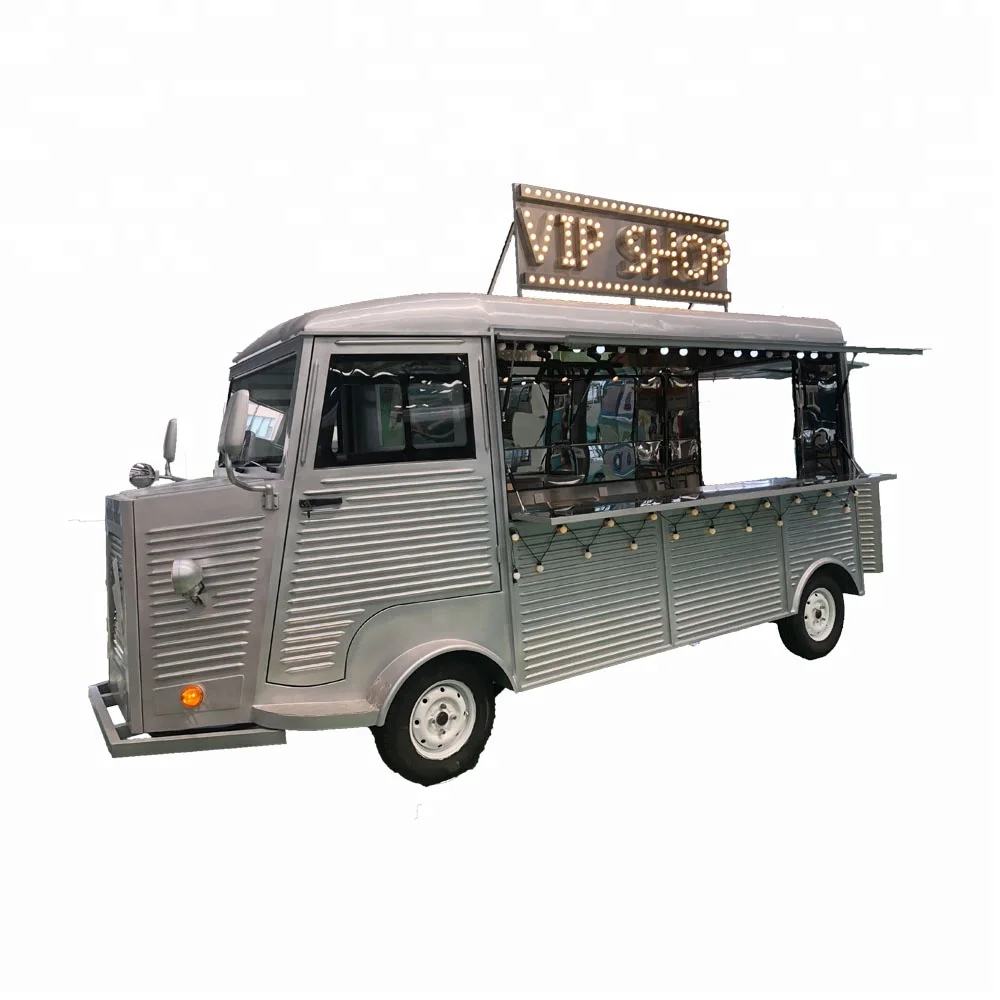 WNP-Citroen Silver Gray Food Truck Multifunction vintage trailer