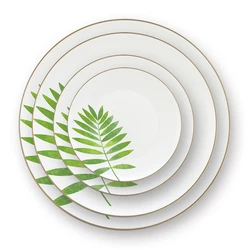 leaf spring ceramic plates wholesale tableware with quality chinese products