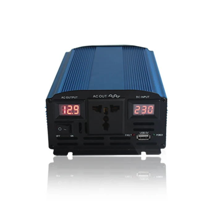 12 Volt DC TO 110 Volt 220 Volt AC Off-Grid Solar System full power 60 Hz Pure Sine Wave Car Power Inverter 300 watt 600 watt