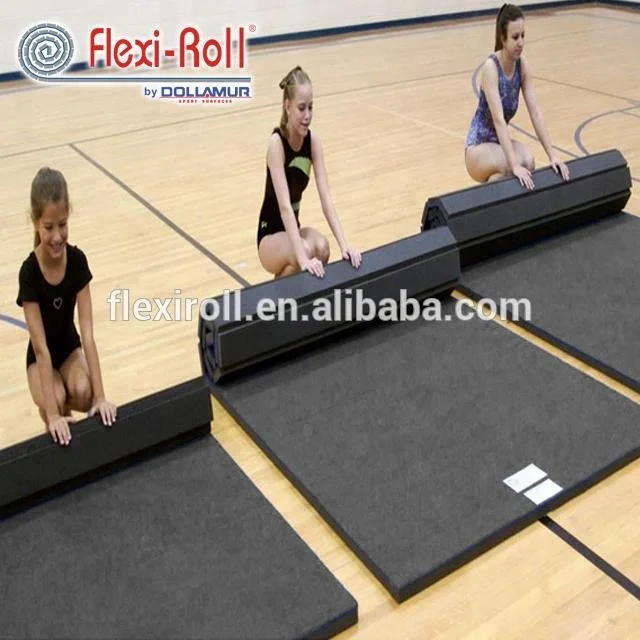 Dollamur flexi roll gymnastics landing mat/multi-function sports equipment/carpet rolling mats