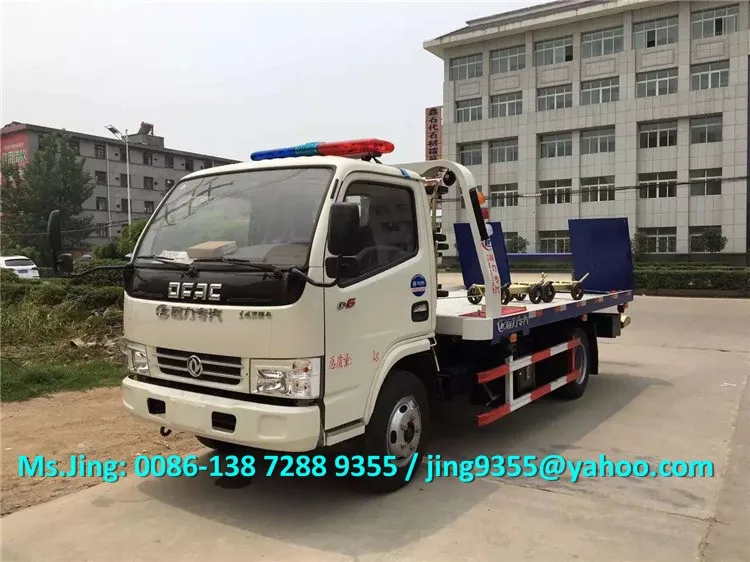 2019 New DFAC light wrecker tow truck, 3 ton flatbed towing truck sale in Philippines
