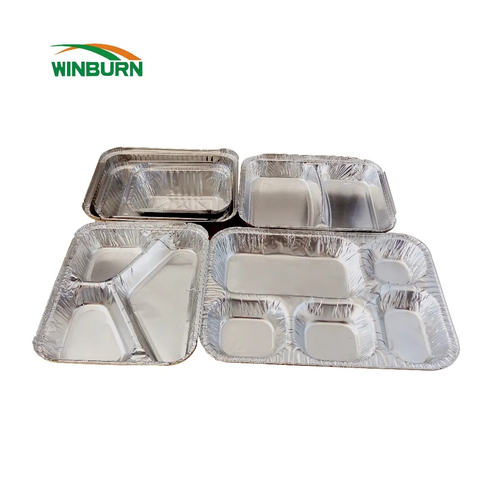 60-65mic fast food foil food container of different types