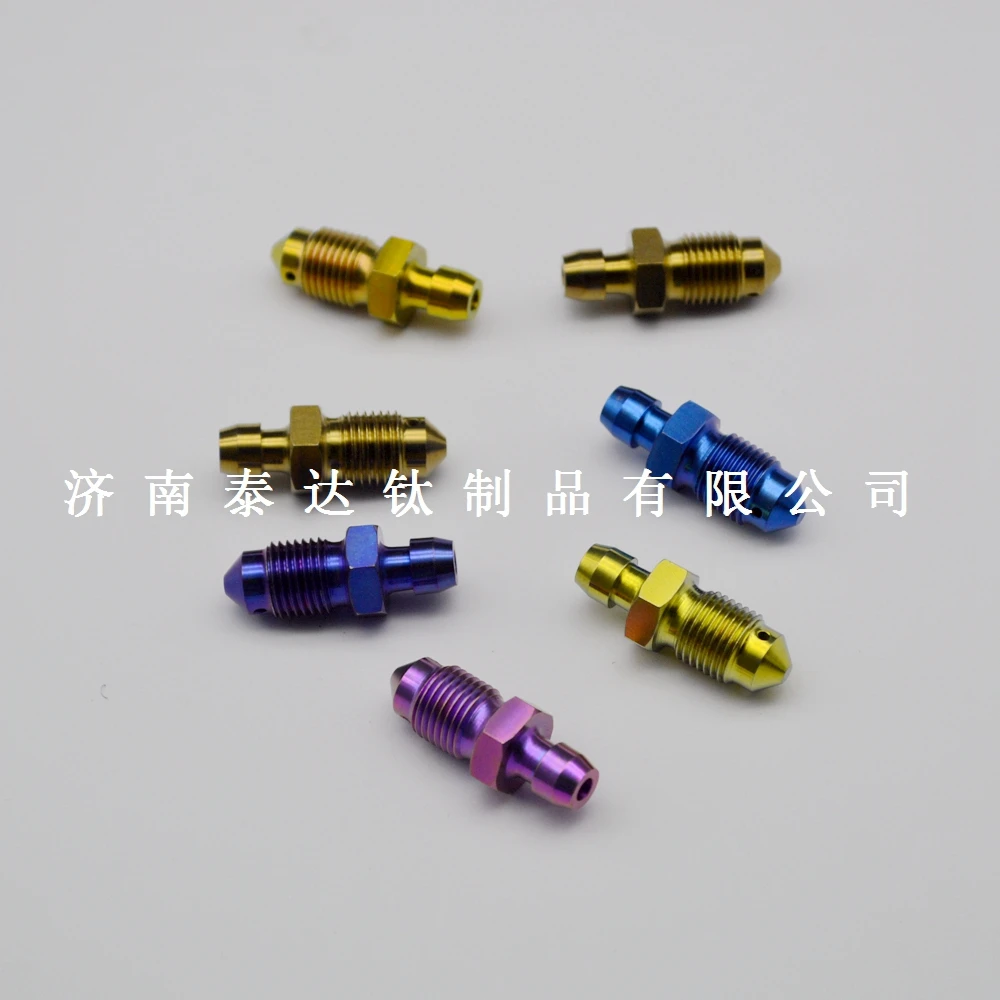 Jntitanti Custom High Performance Gr.5 Titanium Alloy Ti-6Al-4V Bleed Bolts Bleed Screw Titanium Nipple