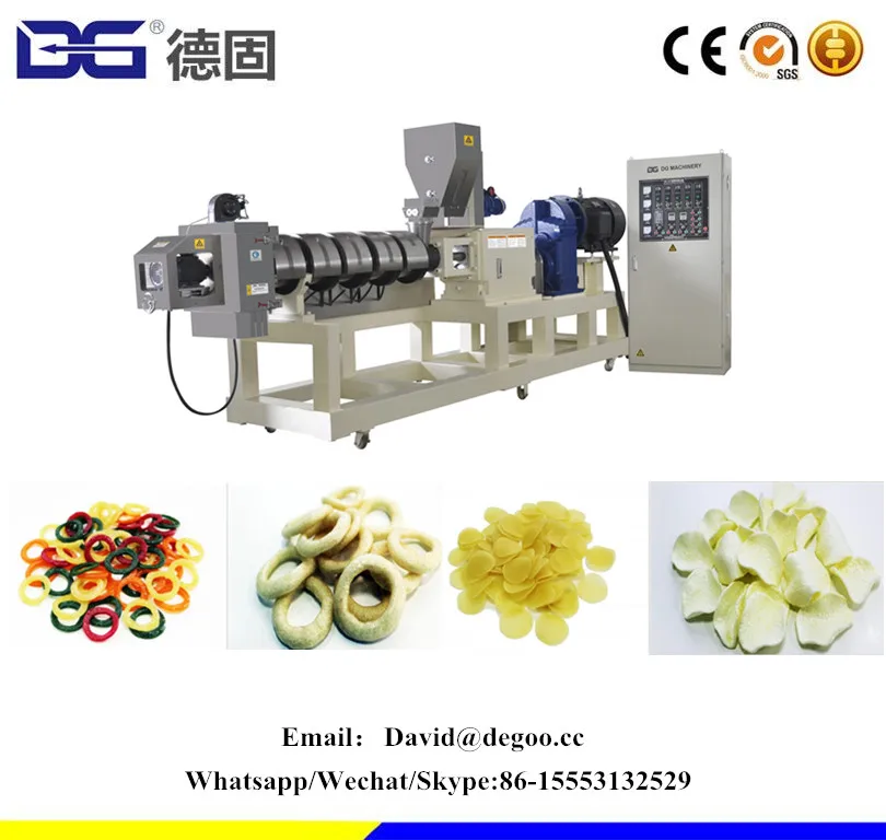 
Extruded Potato Starch Snacks Making Machine/Pellet Food Extruding /Single Twin Screw Extruder Pellet Puffed Snacks 