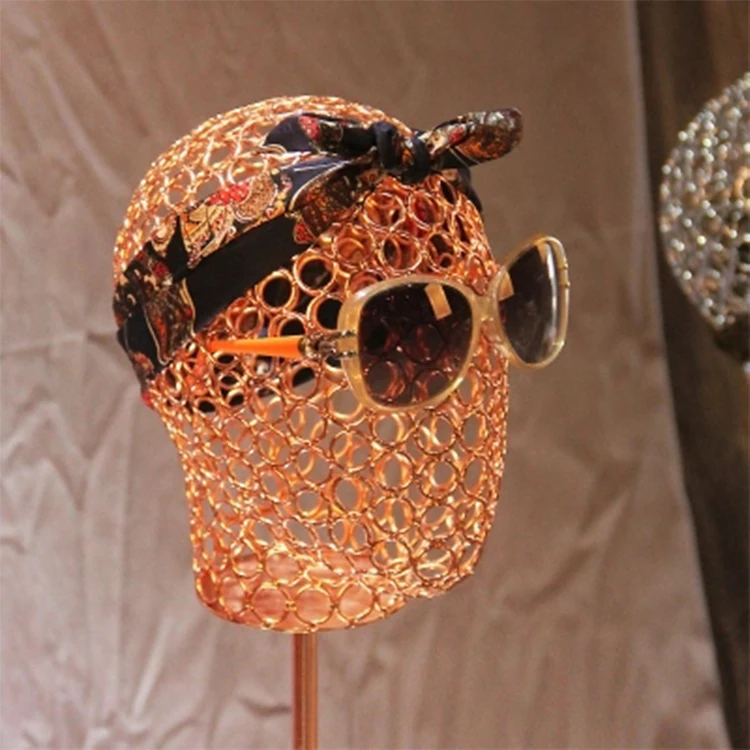 
Unisex Electroplating multicolor female mannequin display head for wigs 