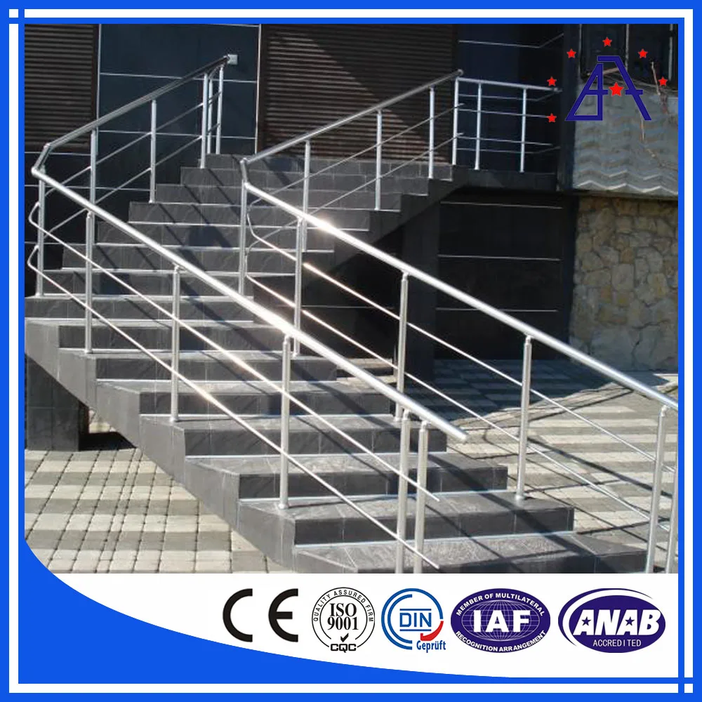 Perfect style OEM chrome handrails for stairs aluminum fence enclosure