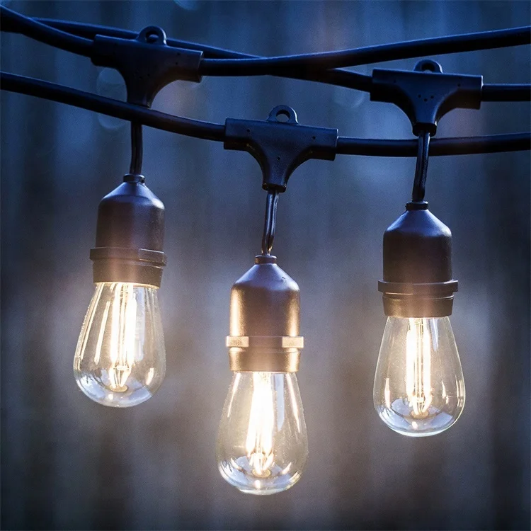 Commercial outdoor E27 led string light cable waterproof