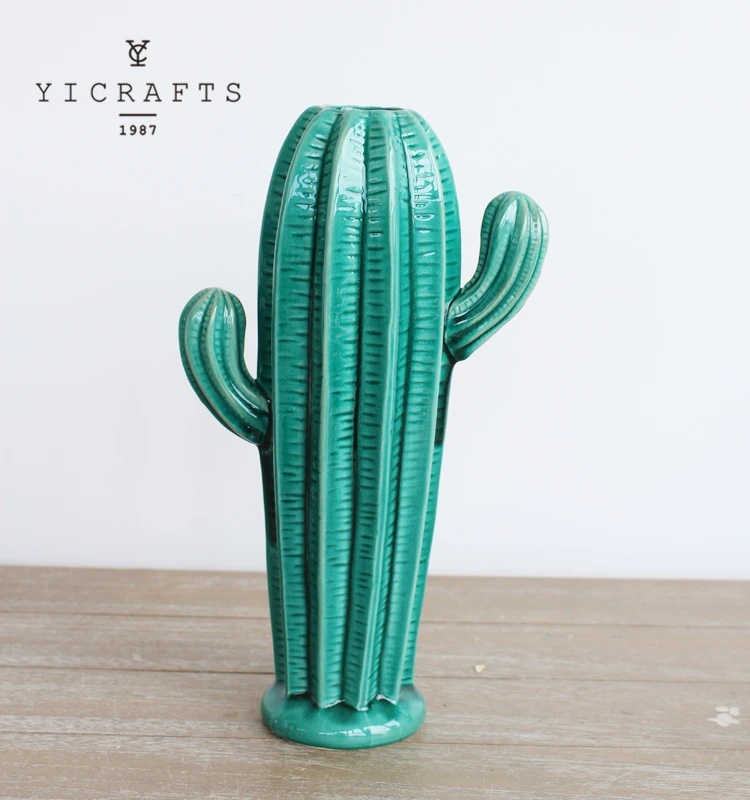 
Nordic style green cactus home decoration ceramic vase 