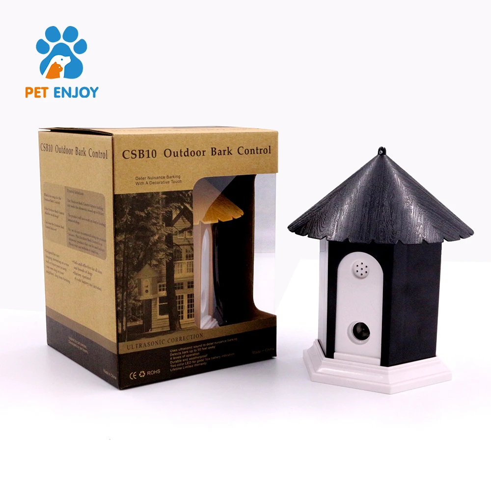 
Safe Dogs Bark Automatic Stop Devices Controller Outdoor Ultrasonic Anti Dogs Bark Controls Deterrent with Birdhouse Shape 