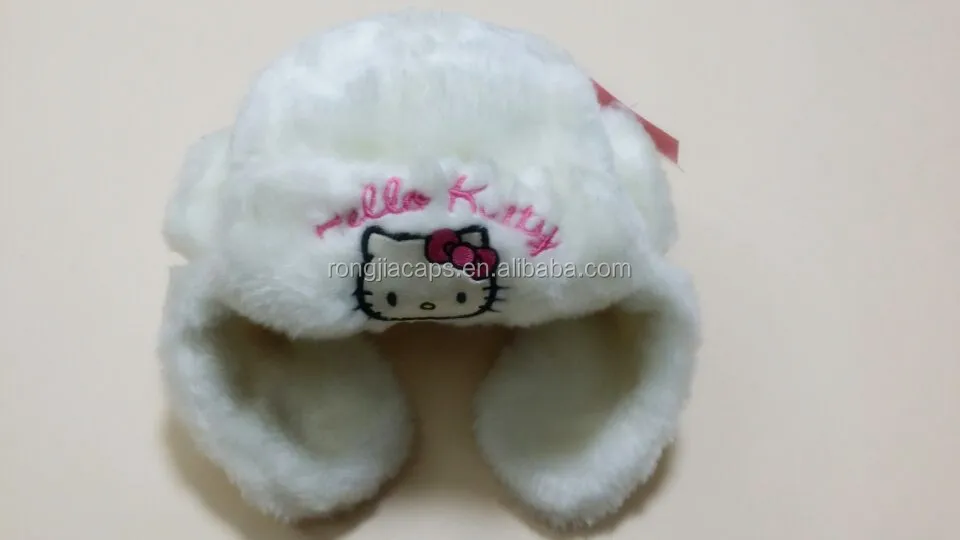 0917039 Высококачественная зимняя вязаная шапка с логотипом hello kitty для детей, шапки