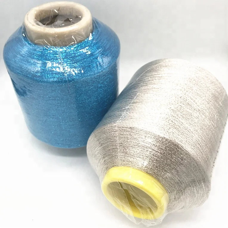 Mx type 1/100 12 micron 20D Golden Silver color polyester/ Nylon Metallic yarn