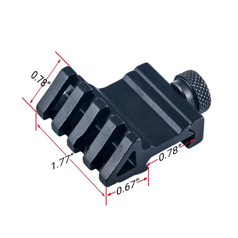 MZJ optics  45 offset mount 4 Slots 20mm Picatinny Weaver Scope Rail Mount for Airsoft Scopes