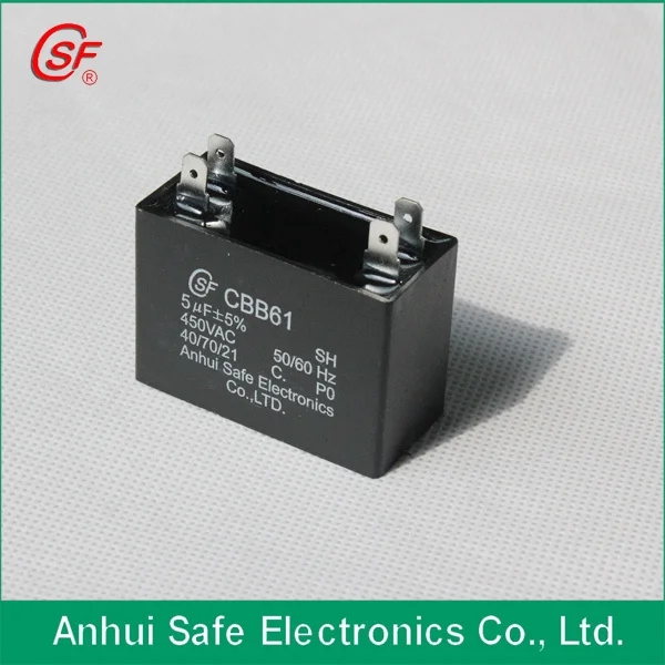 cbb61 вентилятора конденсатора с металлизированной полиэфирной пленки поставку конденсатора модели