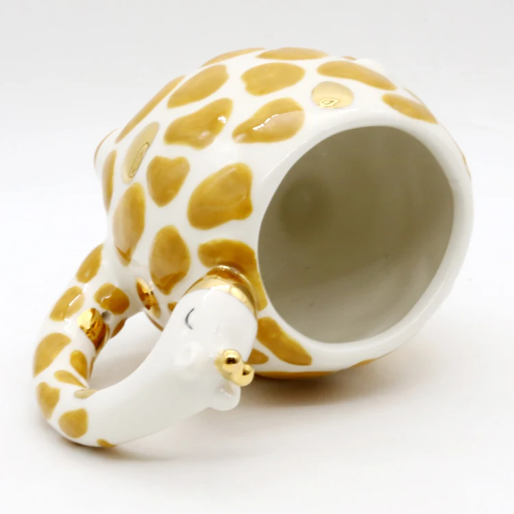 Ceramic giraffe custom printed logo coffee mugs