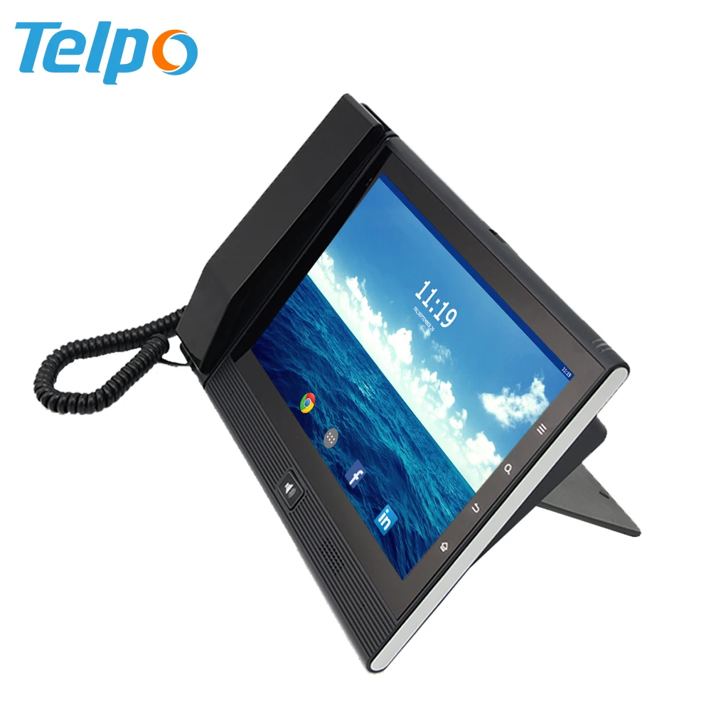 Telpo V200 горячая Распродажа высококачественный Hd Voip большой сенсорный экран Видео Android Настольный телефон