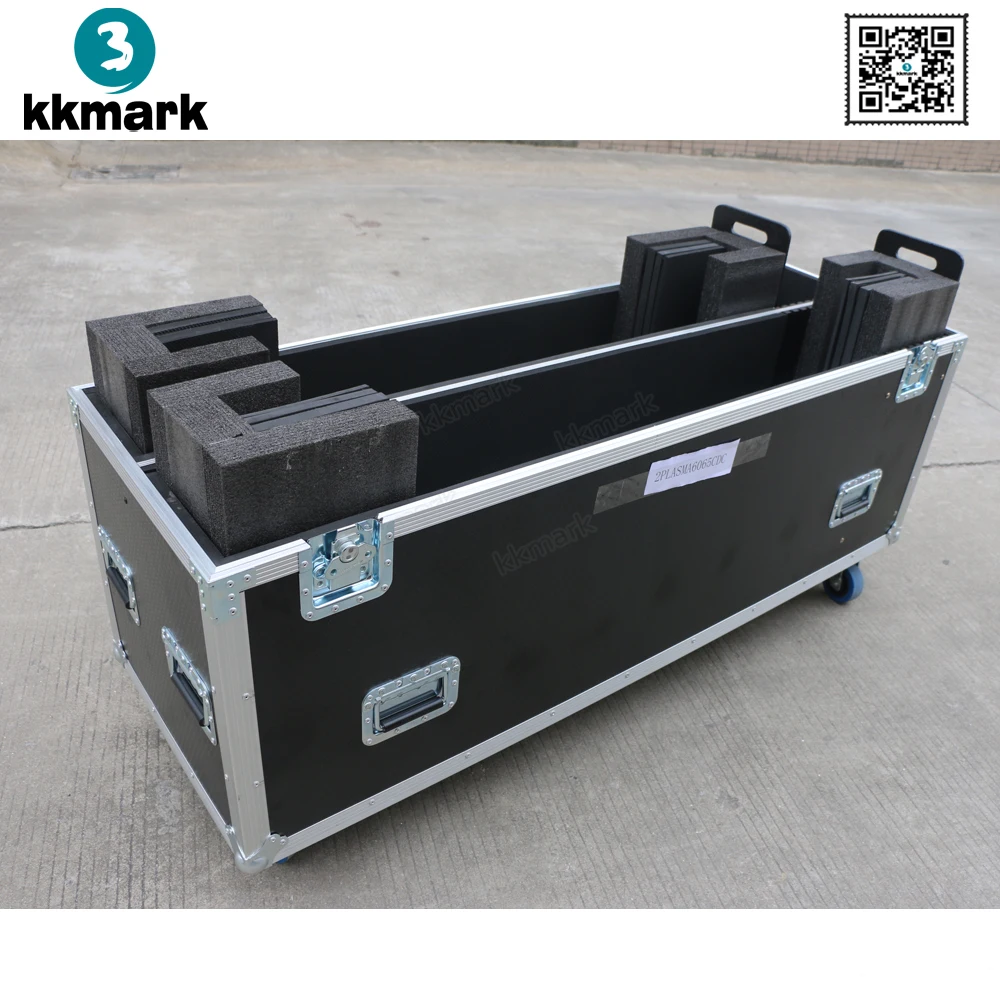 Universal Dual Plasma Flight Case for 60 65 inch Monitors LCD TV