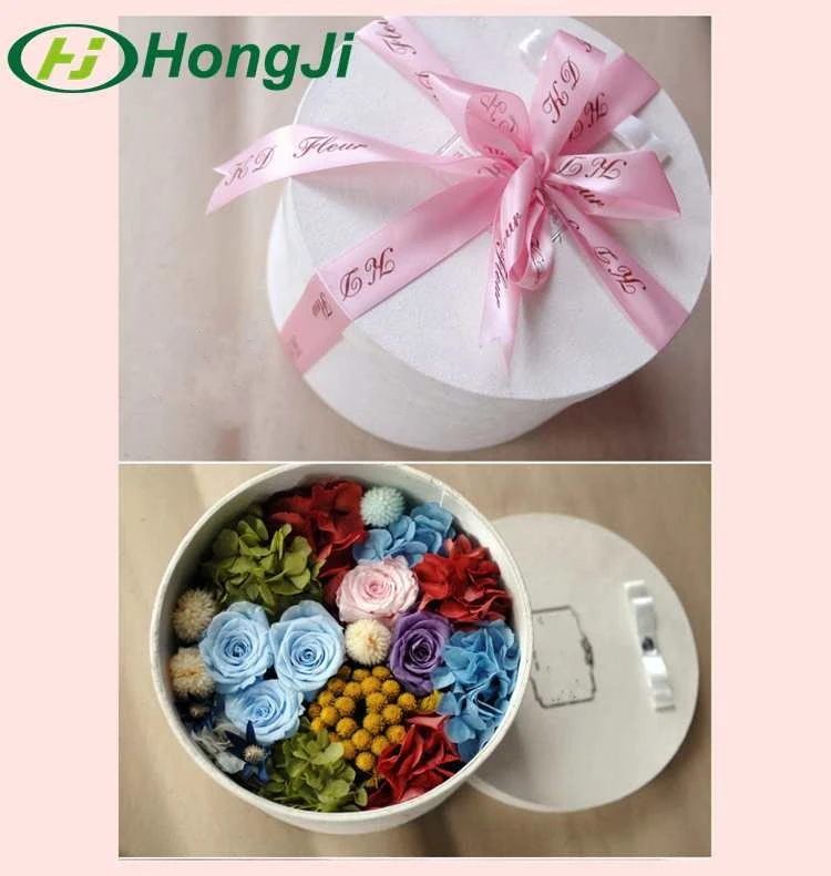 Luxury Velvet Wedding Cardboard Tube Gift Box Round Flower Box