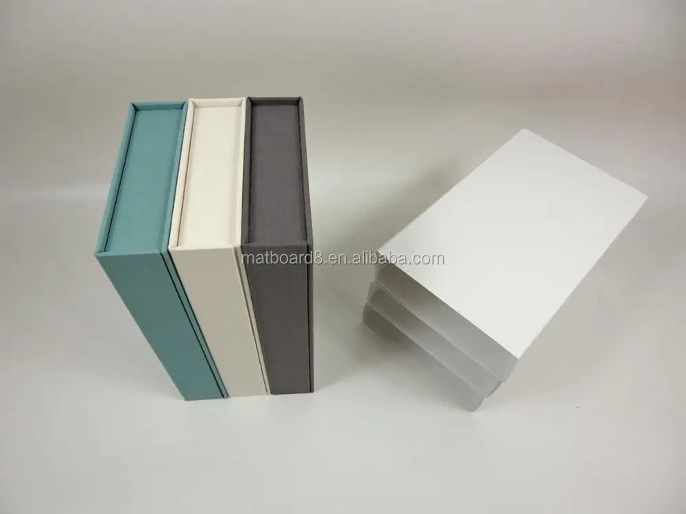 Image Folio Boxes 20 matted mounts handmade clam shell style presentation box with ribbon Portfolios