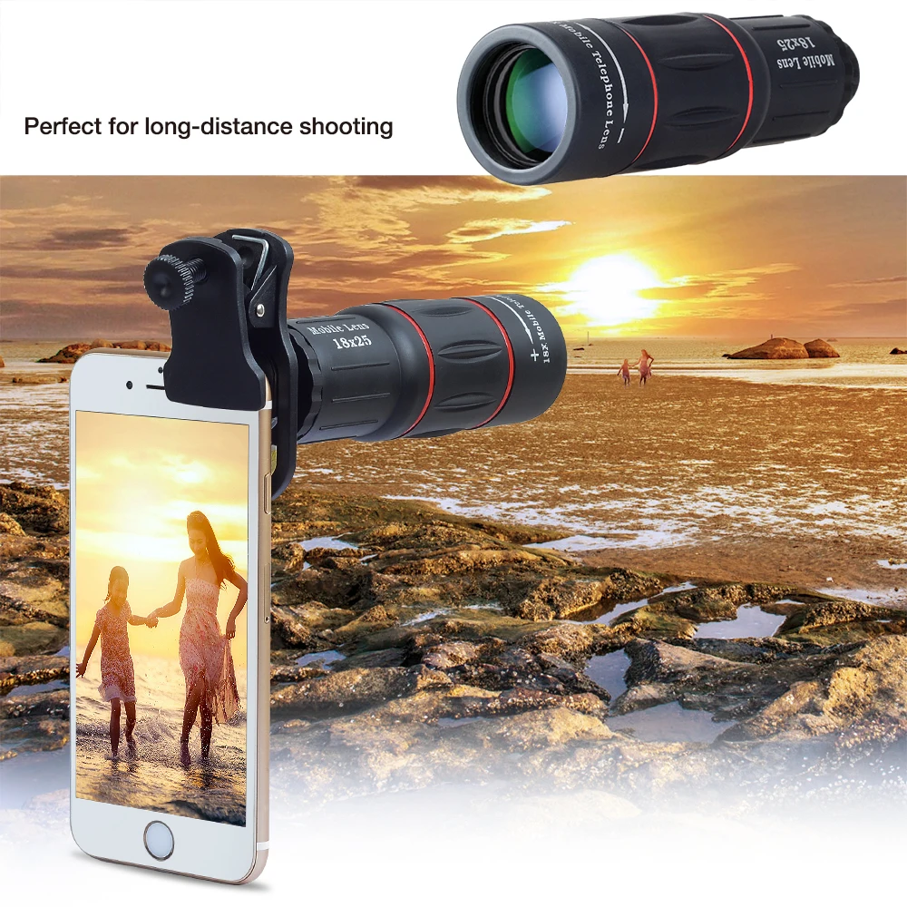 
2018 Multi-functional Wide angle lens 18X zoom mobile phone telephoto lens for all phones 