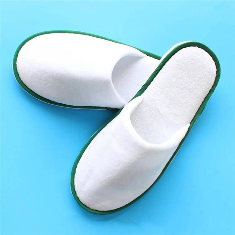 Embroider Velvet Wholesale Spa Slippers Hospital Amenity Hotel Disposable Slippers