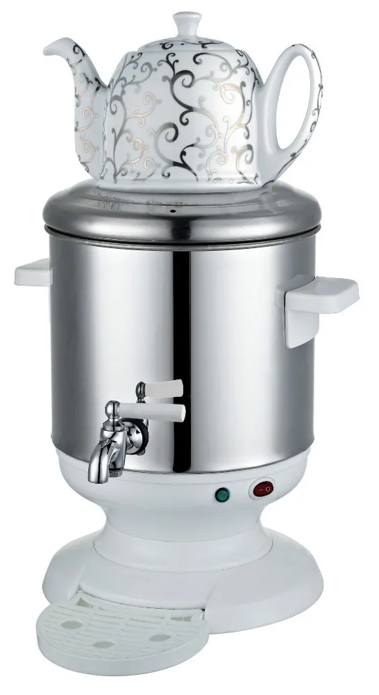 Hot sale 3L ES-400W white color Russian electric samovar with teapot