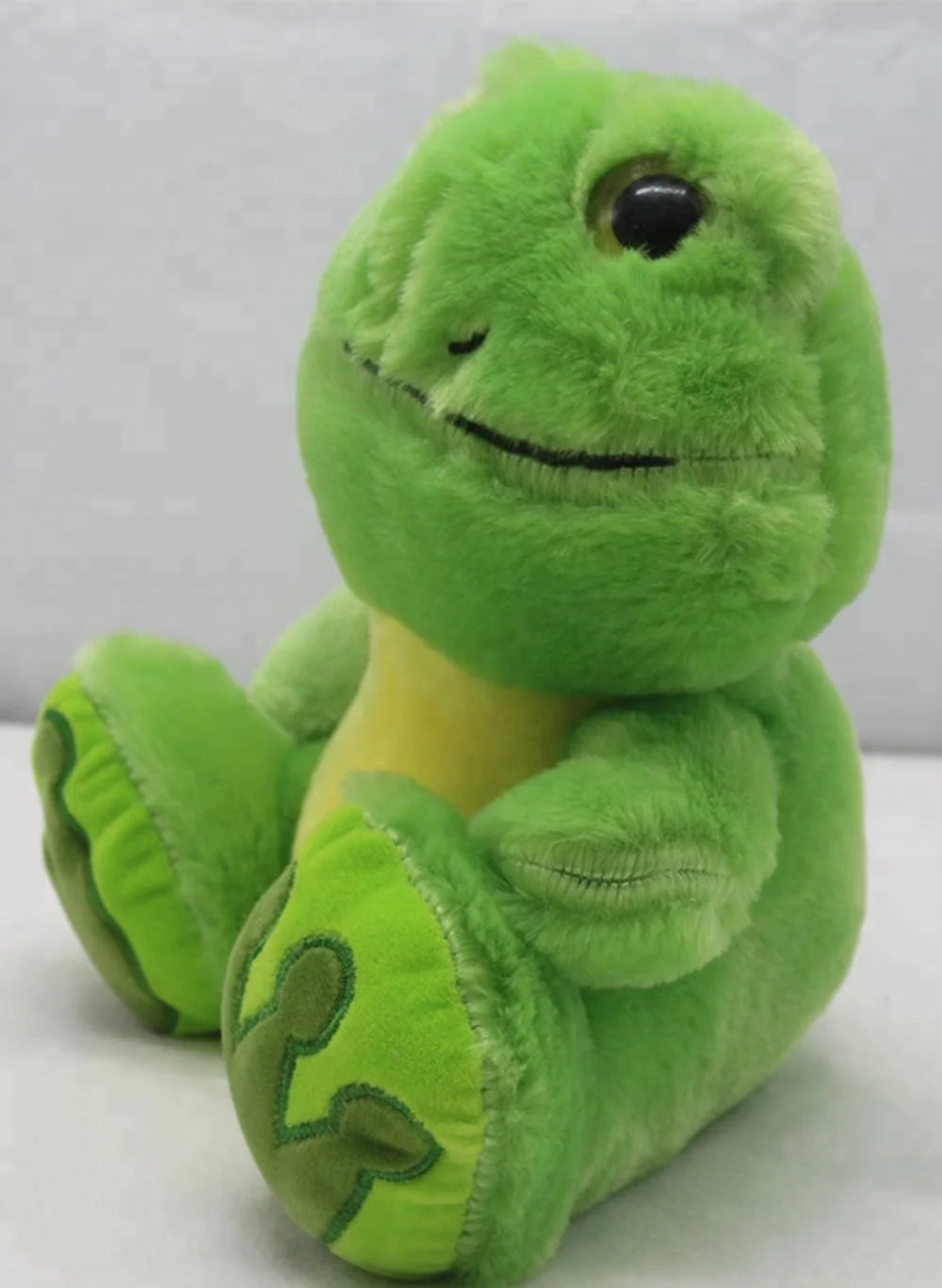 Wholesale plush stuffed sitting frog toy custom frog plush stuffed doll