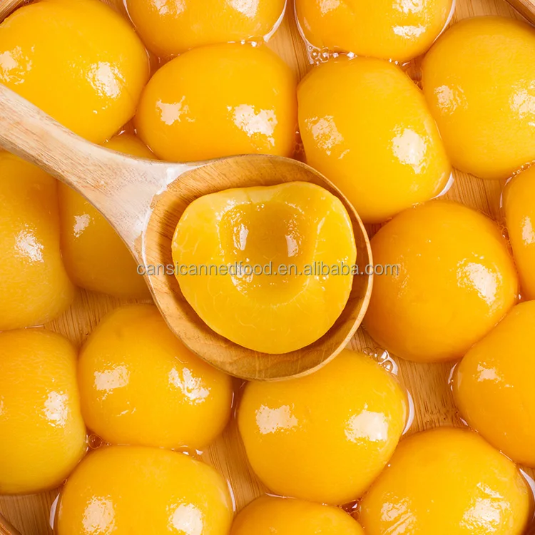 Оптовая продажа Zhenxin консервированные желтые персиковые фрукты в легком сиропе