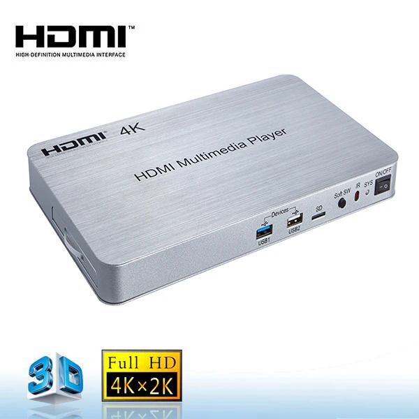  4K 1080p Поддержка android full HD 3D медиаплеер Память HDD 4-сторонний