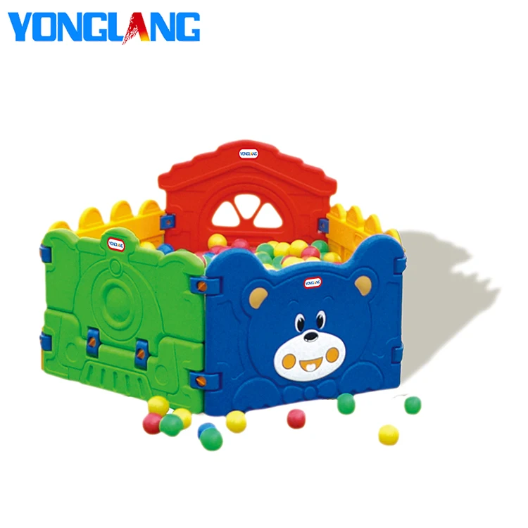 YL-HT024 Plastic Indoor Baby Play Fence Toys Play Area Playpen Preschool Plastic Playground Fence