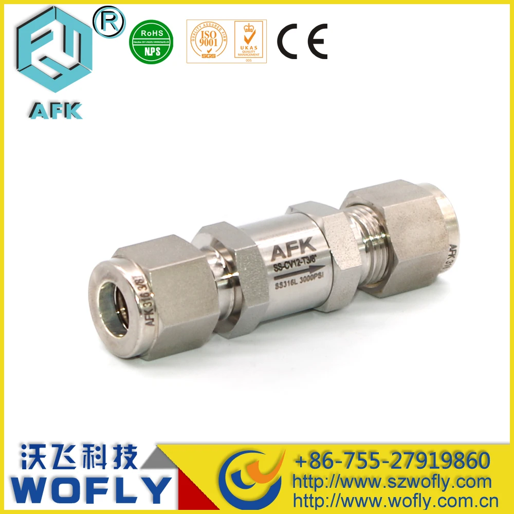 Пружинный газовый мини-обратный клапан высокого давления