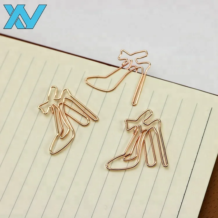 Golden goblet design metal wire paper clip gifts cup shaped clip bookmark