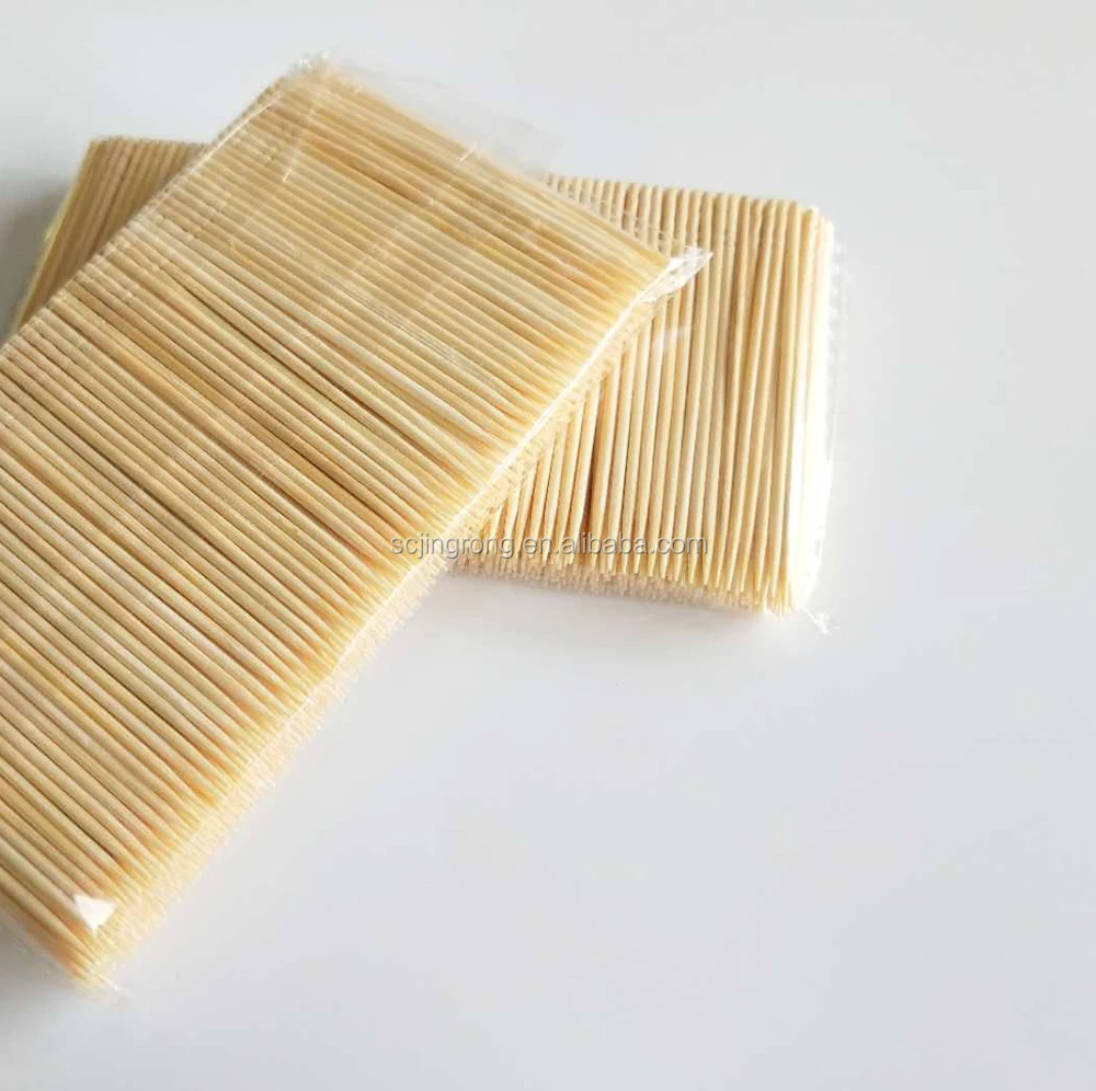 disposable bamboo toothpicks 100/200 pcs opp bag toothpicks