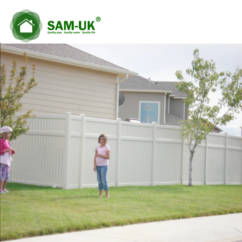Pvc  hot sale easy to assemble white Privacy Picket Fence  Privacy Fence Garden Vinyl Fence Panels