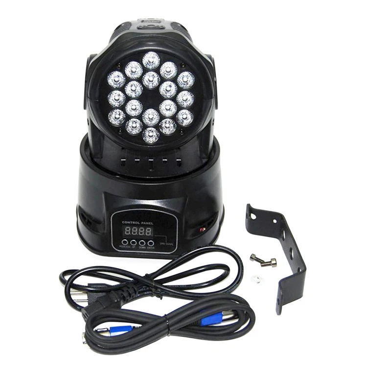 Club Light 18x3w RGB Mixing Color Mini DMX Stage Light LED DJ Wash Moving Head Light for Club KTV Pub Bar