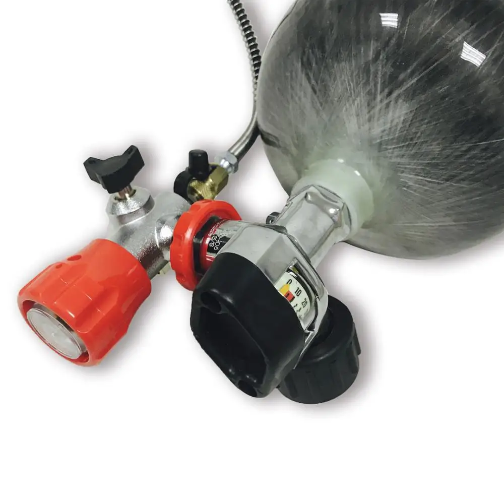 wholesale 9L CE 300bar 4500psi Carbon fiber cylinder for Paintball PCP Hpa Tank with Gauge Valve and Filling Station