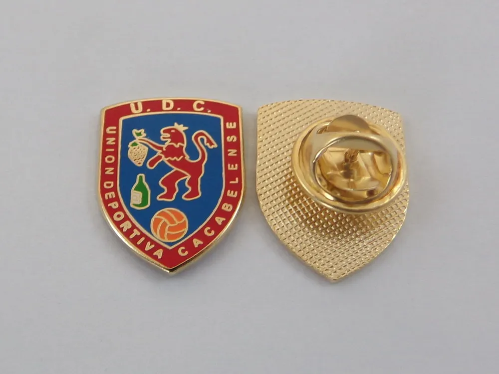 Custom your own logo hard enamel flower lapel pin with gold plated