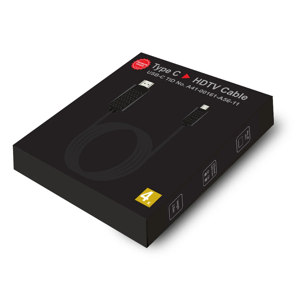 
2K PVC Molding type-c to HD UHD cable connect TV monitor for LG Galaxy 