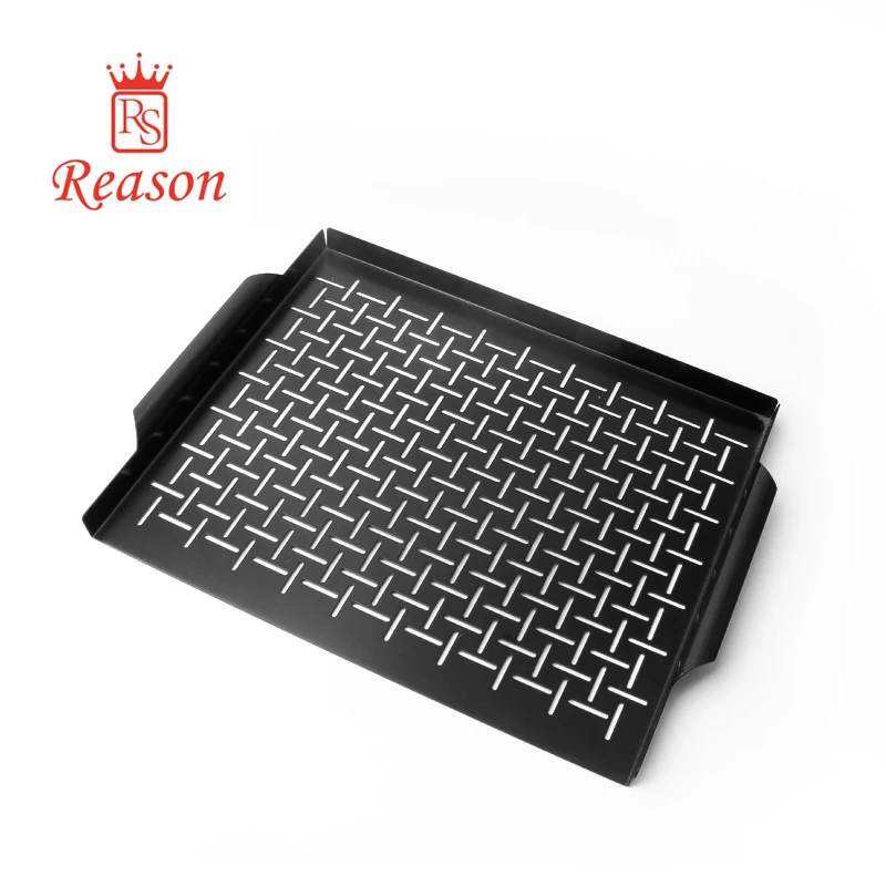Non-Stick Grilling Grid Outdoor BBQ Grill Pan with black coating