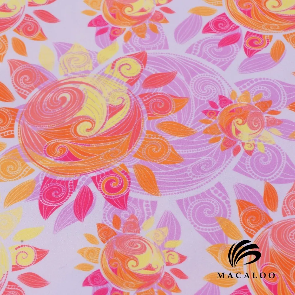 Stretch leggings digital print double brushed poly fabric