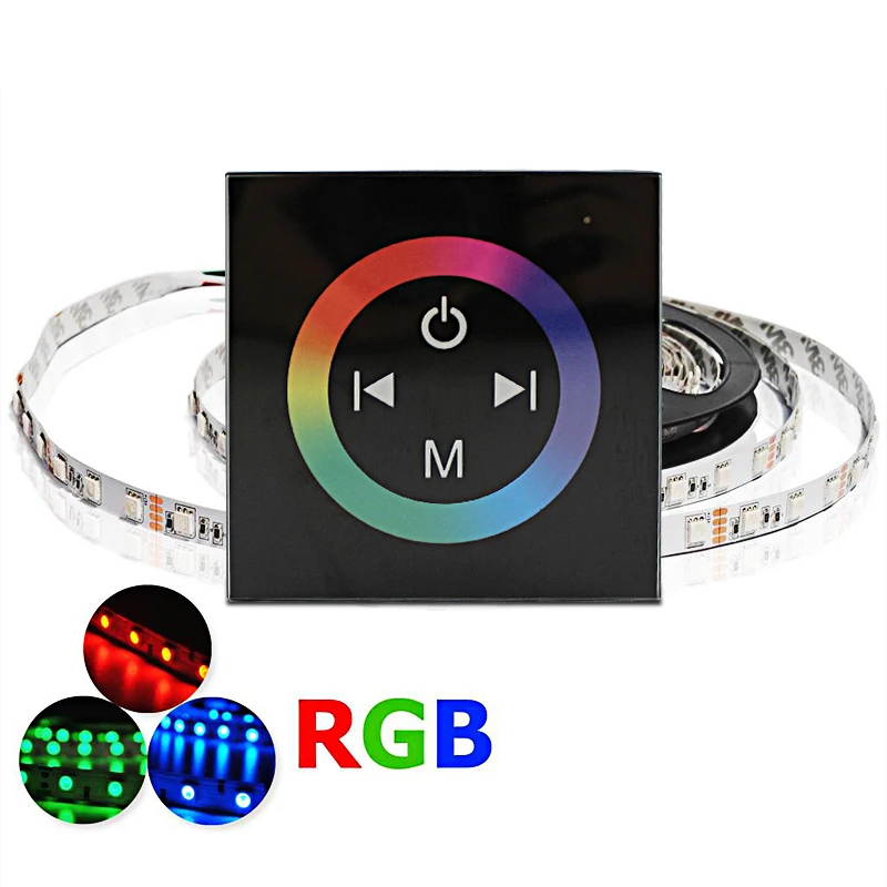  12 В постоянного тока 4 а сенсорное управление настенное крепление cct rgb rgbw Сенсорная панель светодиодный регулятор света для светодиодных осветительных лент