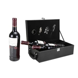 Fathers Day Nice Present Leather Double Bottle Gift Box Wine