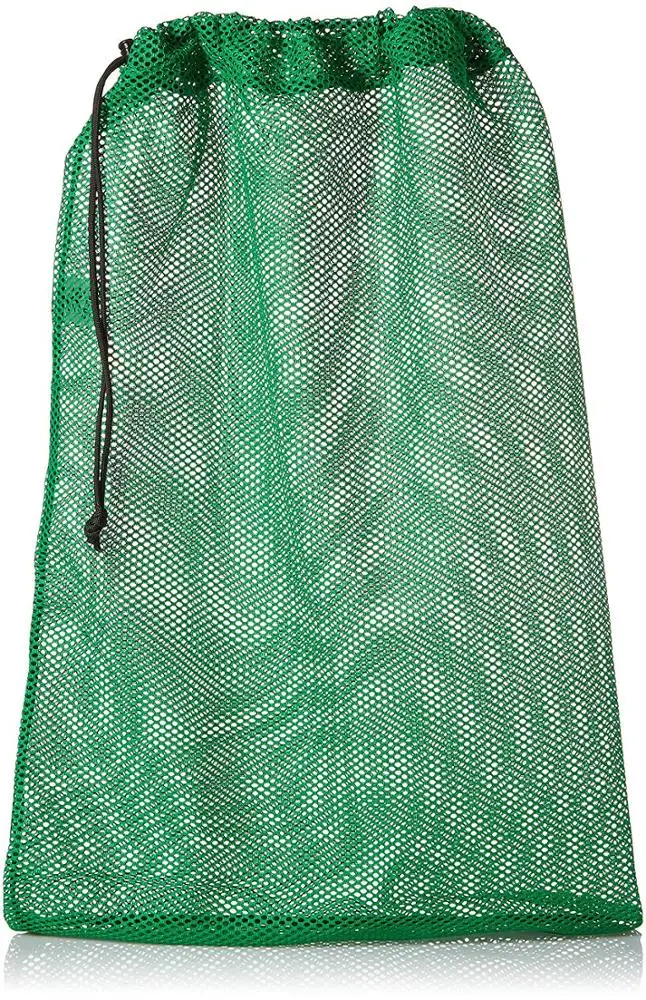 Customized Nylon Net Mesh Pouch Bag Golf Tennis Balls Carrying Holder Storage Bag with Spring Buckle Ditty Bag