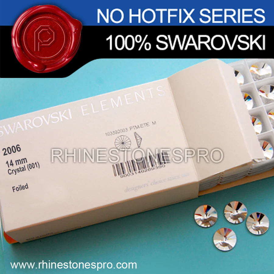 
Genuine Swarovski Elements Rivoli (2006) 14mm Flat Back Crystal Rhinestone 