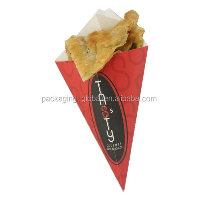 disposable paper snow cone cup for french fries and waffle packaging