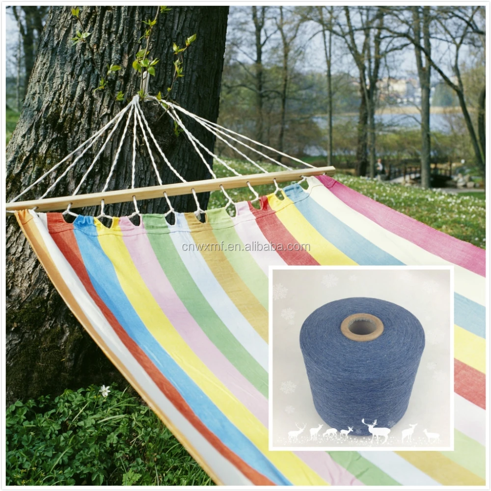 wholesale cotton regenerated yarn blended yarn for weaving camp tent hammock yarn