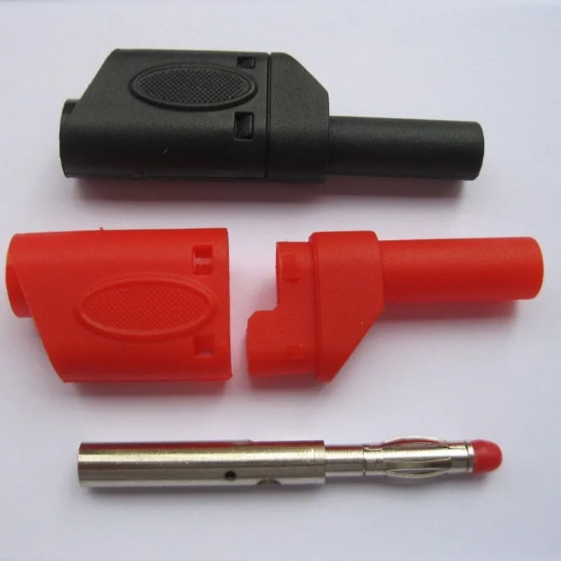 Safety Fully Insulated Multimeter Test Leads 4mm Banana Plugs Male Stackable Connectors CATII600V/32A