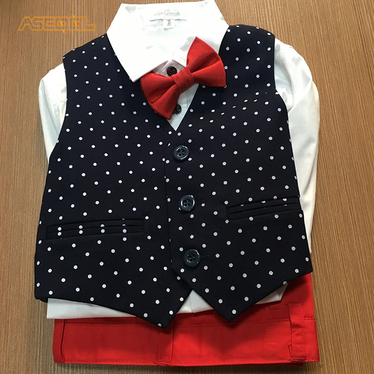 
Advanced Customization Clothing Boys Formal Wedding Infant Birthday Suits Sets 